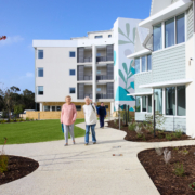 Outdoor pathway and buildings