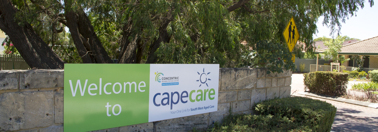 Entry sign at Capecare