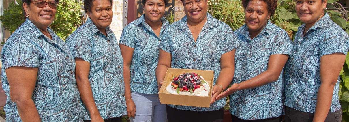 Fijian group of women in uniform