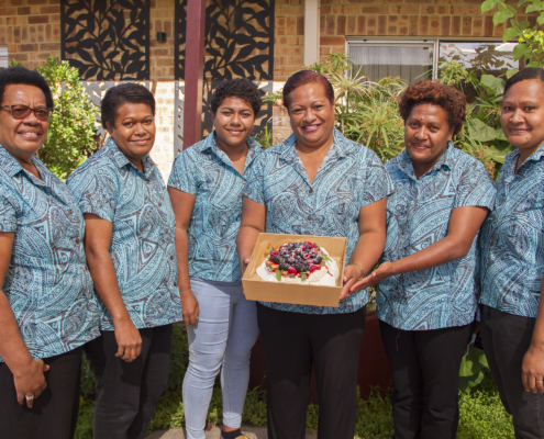 Fijian group of women in uniform