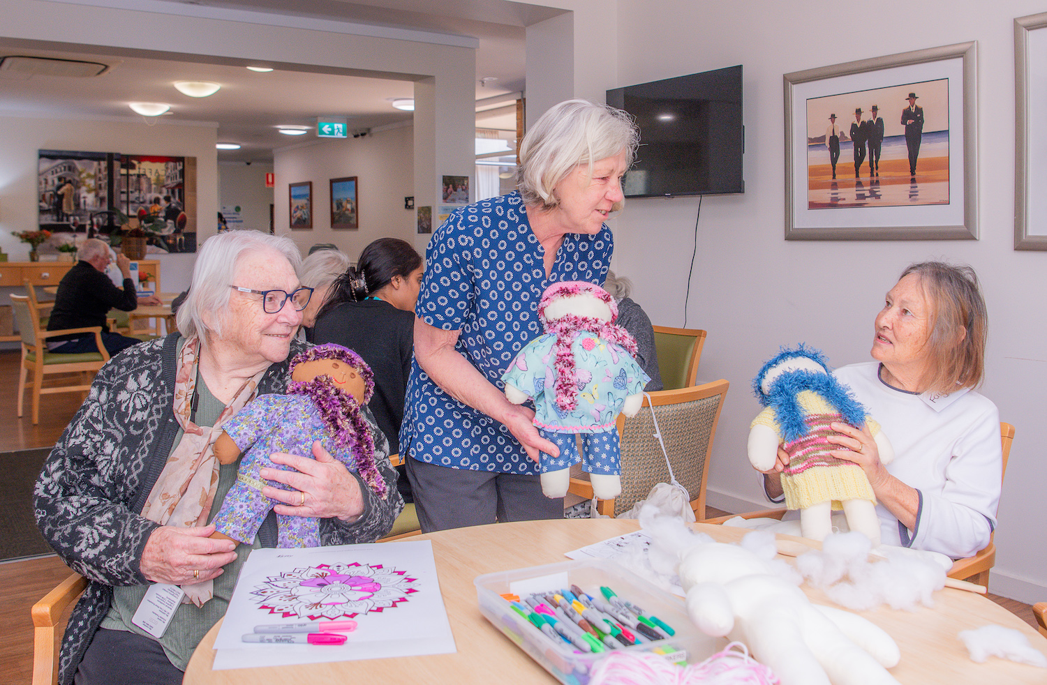 Capecare respite residents socialising